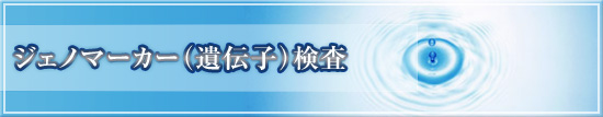 ジェノマーカー(遺伝子)検査